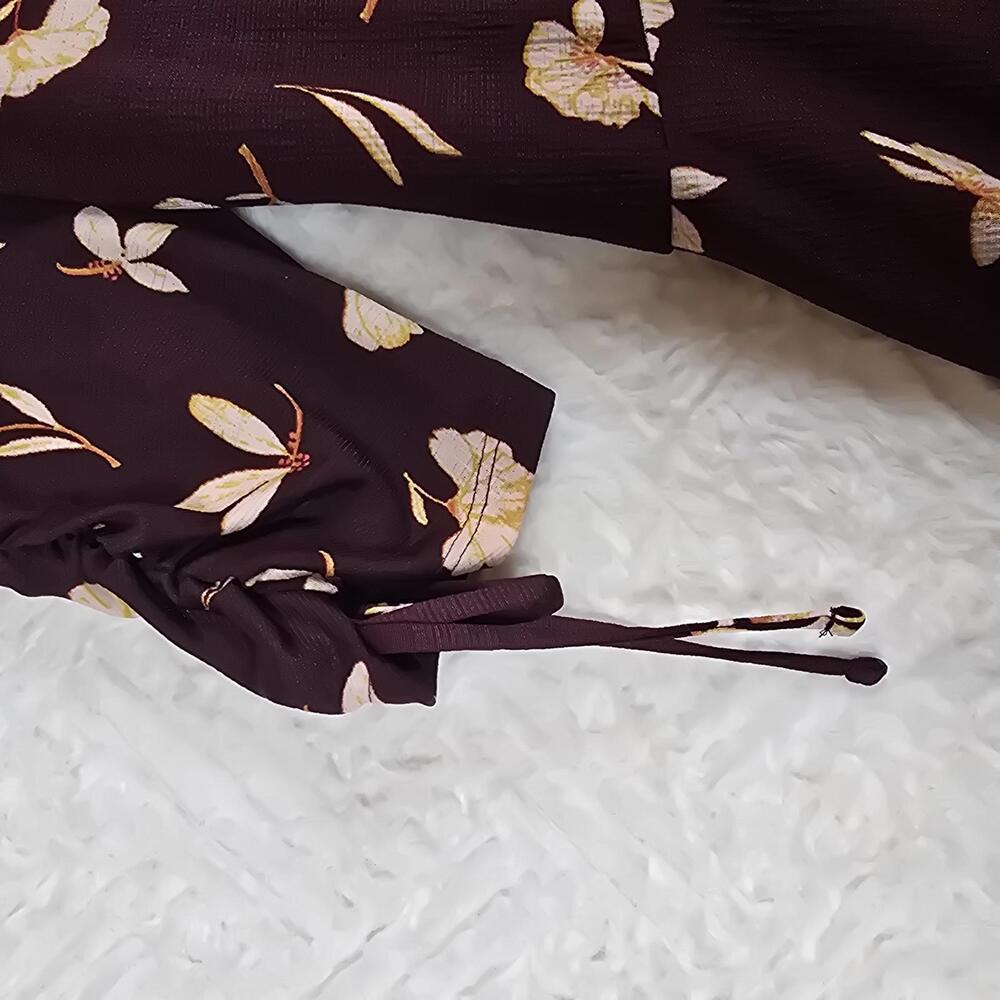 LC Lauren Conrad Floral Drawstring Fit & Flare Dress - Medium - Picture 4 of 9